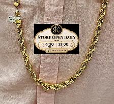 10K  yellow Gold Rope Chain  # R 53 - Photo 8