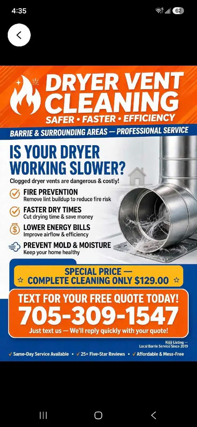 Dryer vent cleaning