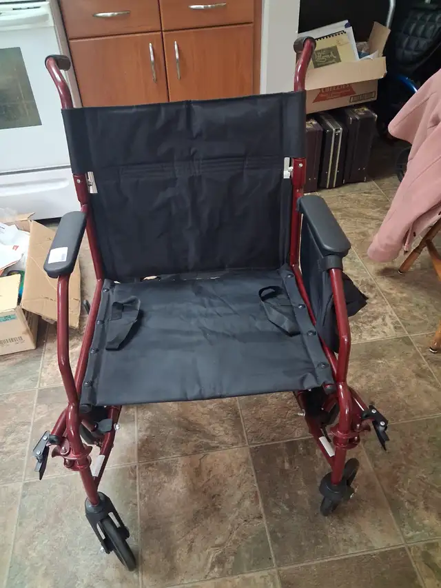 Transport wheelchair and 4 wheel walker