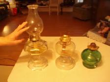 VINTAGE  OIL  LAMPS.