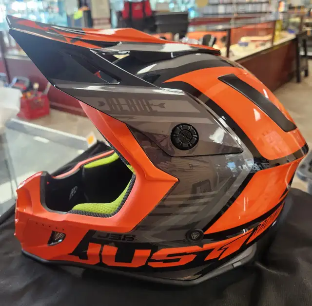 JUST1 Motocross ATV Dirt Bike J38 Kids Large Helmet with Bag