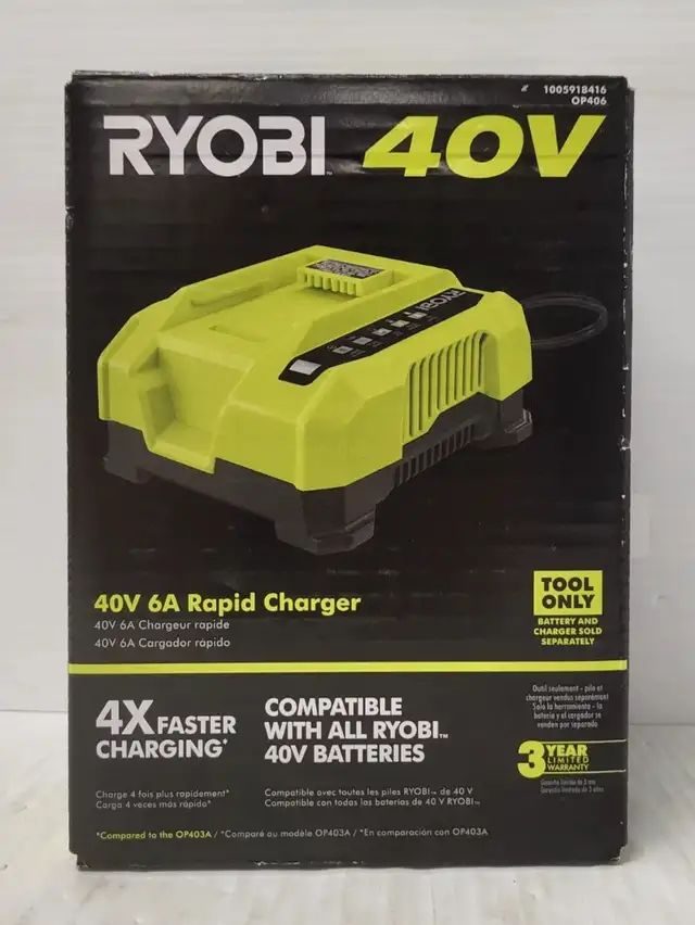 (N9744841) Ryobi OP406 Rapid Battery Charger
