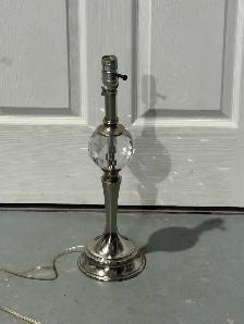 Crystal Silver Table Lamp Base - $20