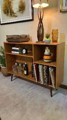 Mid century. TEAK TECK. Vinyl records bahut, bar, bookcase, side - Photo 3