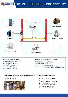 2026 IRanch IRTPL 10000LBS Two-post Lift (Grey)