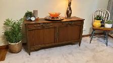 Mid century. TEAK TECK Plateau tournant / Buffet, bar, bahut dis - Photo 8