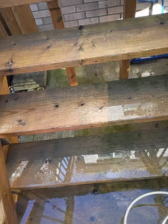 deep clean deck, fence and walkways stones