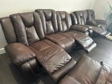 6 Seater Motorized Recliner Sofa Set - Photo 3