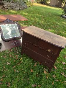 Antique 4 drawer with beveled mirror dresser DIY - Photo 7
