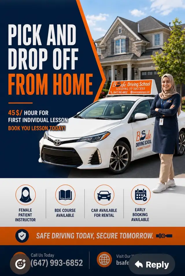 Female driving instructor