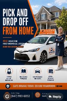 Female driving instructor