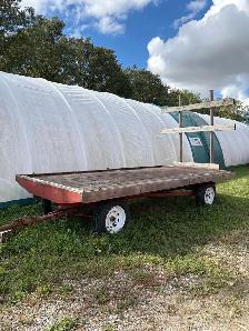 2 hay wagons