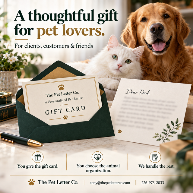 Pet Letter Gift Cards – Client Thank-You & Christmas Gifts