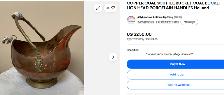 COPPER Vintage Coal Scuttle Buckets   Brass Accents – Delft Grip - Photo 9