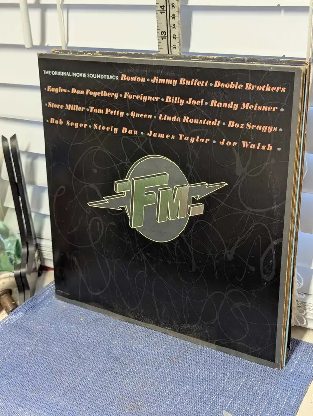 FM soundtrack on vinyl with original poster
