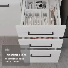 Madesa Hazel Kitchen Set 94' High Pantry- White - Photo 3