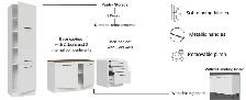 Madesa Hazel Kitchen Set 94' High Pantry- White - Photo 4