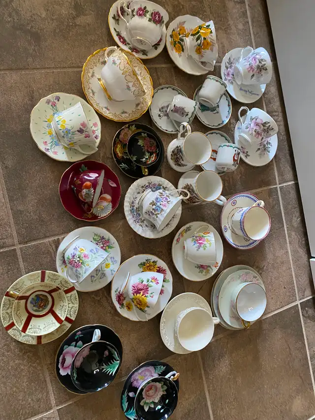 Teacups and saucers
