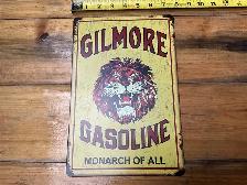 Vintage Style Gilmore Gasoline Tin Sign !