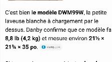 Mini laveuse Danby blanche - Photo 2