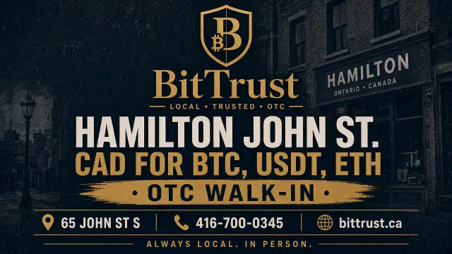 Buy & Sell BTC · USDT · ETH — Burlington