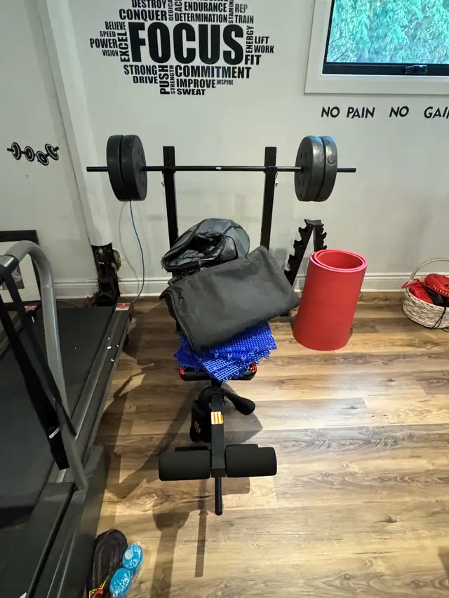 bench press and weights
