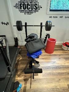 bench press and weights