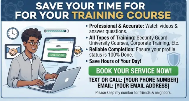 Save your time for your training course'