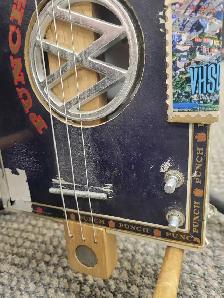 Cigar Box 3 String Electric Guitar Banjo Punch Custom Made - Photo 6