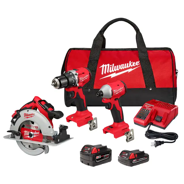 Milwaukee M18 Brushless 3-Tool Combo Kit 3693-23C — New
