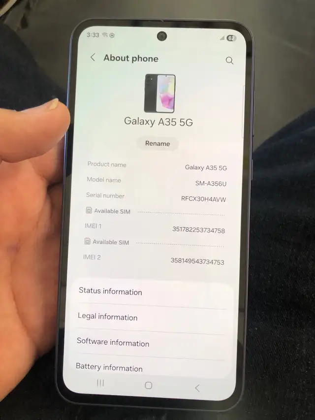 SAMSUNG A35. 350$ OBO