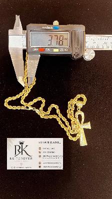 10K  yellow Gold Chain & Pendant # R 55 - Photo 6