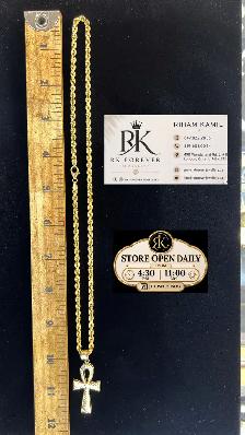 10K  yellow Gold Chain & Pendant # R 55 - Photo 7