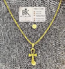 10K  yellow Gold Chain & Pendant # R 55 - Photo 8