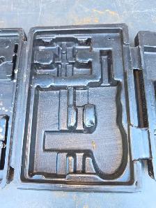 Small 3 Compartments Foldable Tool Holder Hard Plastic Case - Photo 8