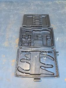 Small 3 Compartments Foldable Tool Holder Hard Plastic Case - Photo 9