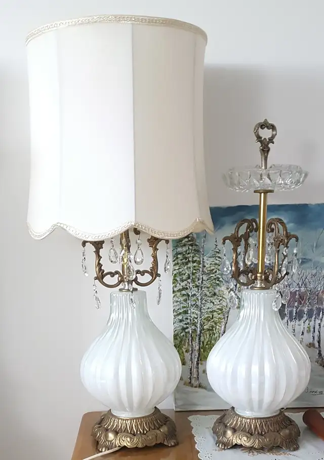Table Lamp and Matching  Ashtray.
