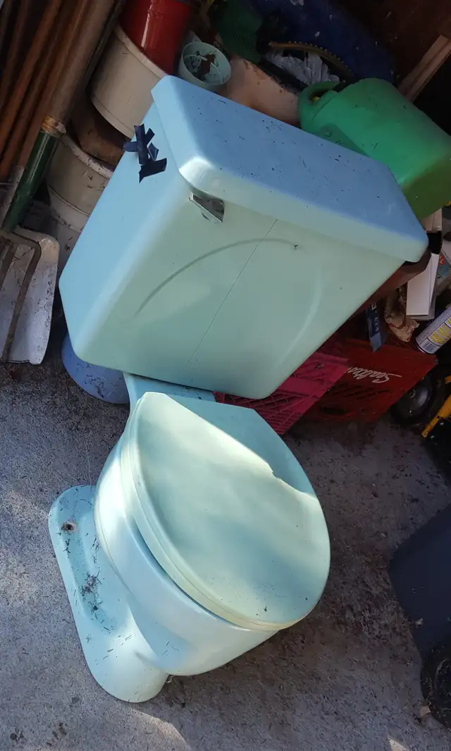 Light Green Vintage Retro Toilet.