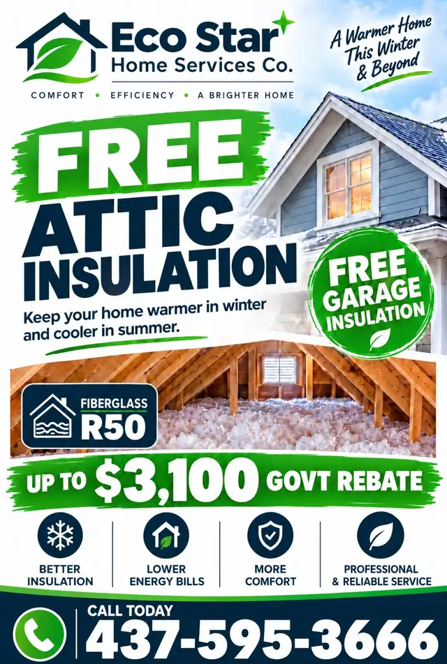 Free Attic & Garage Insulation   Window Sealing