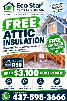 Free Attic & Garage Insulation   Window Sealing
