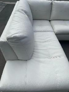 White Structube Leather Sectional Sofa - Photo 6