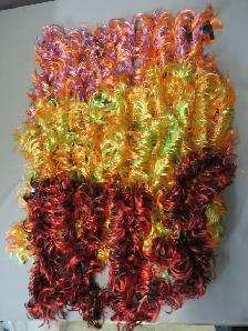 HALLOWEEN 18 RALLONGES CHEVEUX DIFF COULEURS NEUVE