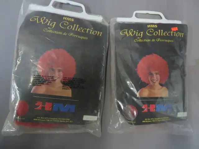 HALLOWEEN 2 PERRUQUES ROUGE DE CLOWN NEUVE