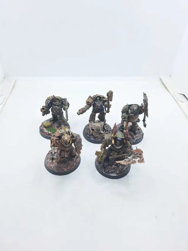 Warhammer 40k 5 Deathguard Kitbashed Battle Ready Terminators