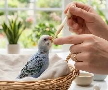 bébés perruches nourrient à la main - Photo 3