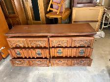 Free delivery used Vintage Wooden Dresser - Photo 8