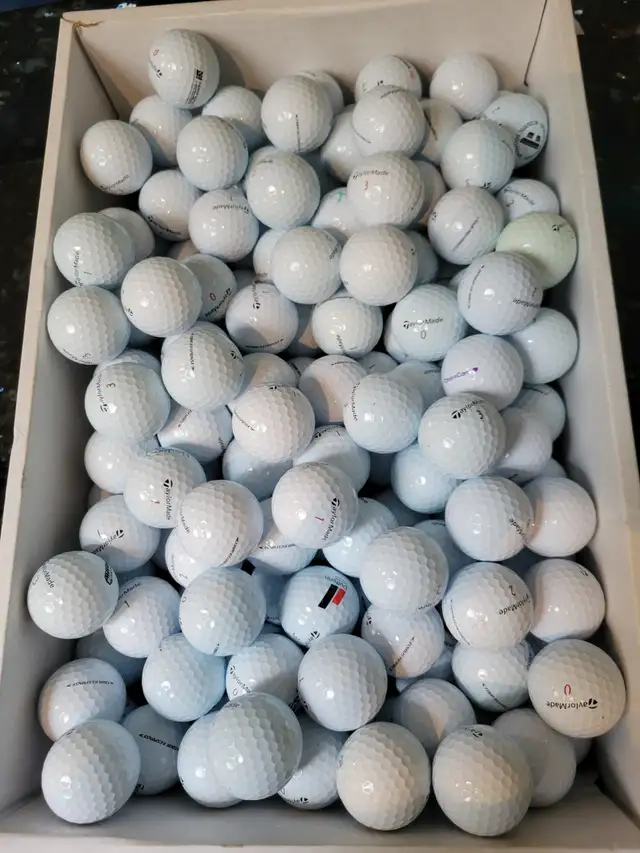Amazing TaylorMade Tour Response used golf balls: $18/dozen.