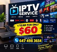 IPTV SERVICE 1 YEAR/$60!