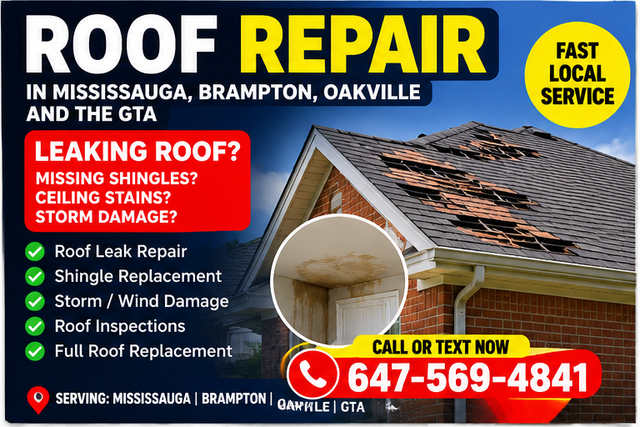 Roof Repair Mississauga | Roof Leak, Shingles, Replacement