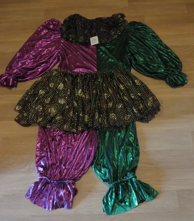 COSTUME HALLOWEEN CLOWN FEMININ 1 MORC PORTE 1 FOIS TB ETAT